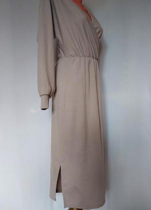 Платье карандаш миди с длинным рукавом и глубоким декольте(размер 36-38)2 фото