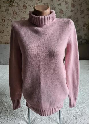 🍀🍀🍀 женский кашемировый розовый свитер гольф tiziana fausti italy