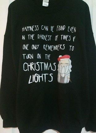 Новогодний свитшот с начёсом. отличное состояние