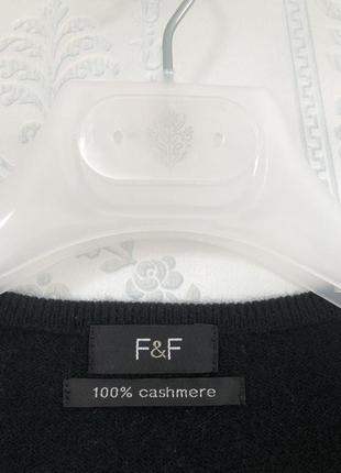Черный кашемировый свитер джемпер пуловер 100% кашемир4 фото