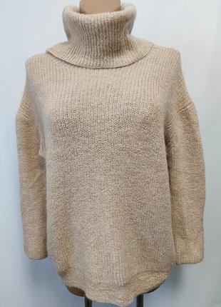 Cos шерстяной мохеровый свитер джемпер оверсайз персиковый /6741/3 фото