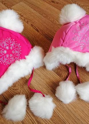 Зминяя детская шапочка снежинка