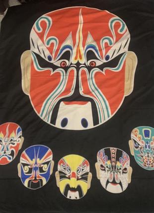 Пододеяльник на змейке черный, разноцветный принт