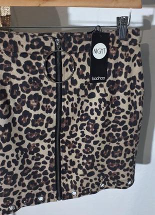 Леопардовая мини-юбка на молнии/сексуальная мини-юбка7 фото