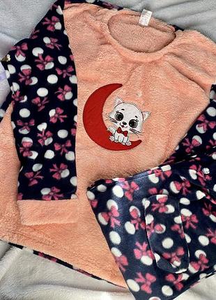 Піжама, махрова піжама, піжамка тепла на флісі, піжама на флісі