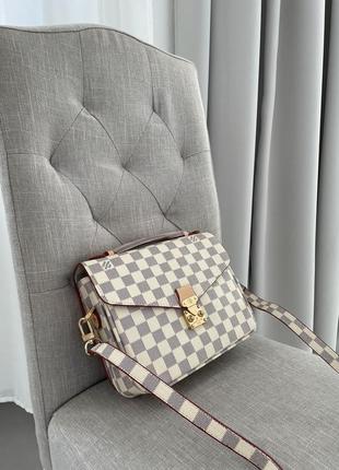 Жіноча середня світла сумка на ручці та  з ременем 🆕 стильна сумка