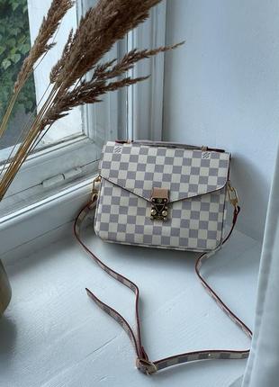 Жіноча середня світла сумка на ручці та  з ременем 🆕 стильна сумка8 фото