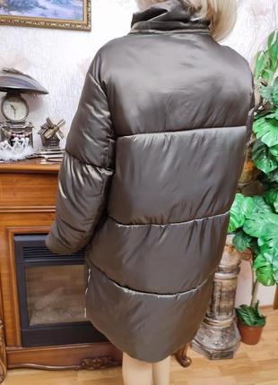 Зимове тепле пальто батал великого розміру пуховик куртка курточка большого размера4 фото