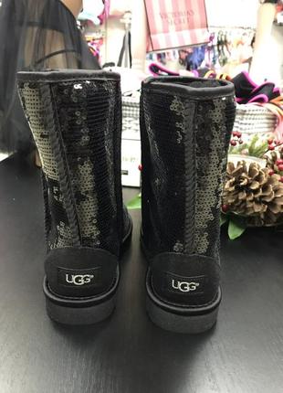 Женские средние  угги с пайетками ugg australia us6 37 размер2 фото