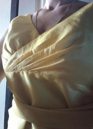 Платье лимонное искуственный шелк2 фото