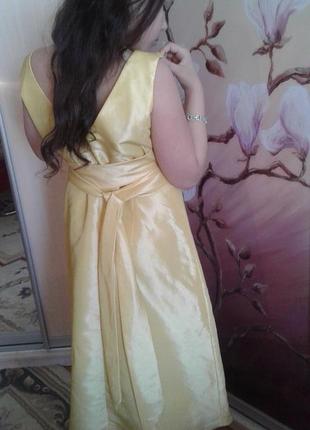 Сукня лимонне штучний шовк3 фото