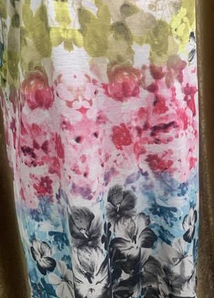 Легкая майка вискоза с ярким цветочным принтом турочница выскоза размер xl, 2xl8 фото