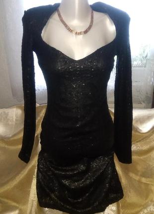 Сукня коктейльне вечірній паєтками.