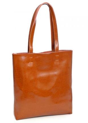 Женская кожаная сумка коричневого цвета1 фото