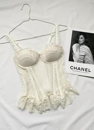 Корсет, балконет, молочний, h&m