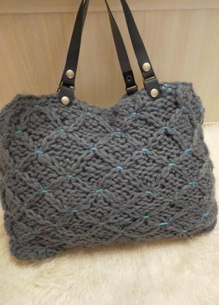 Сумка шоппер в'язана 2