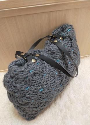 Сумка шоппер вязаная 6