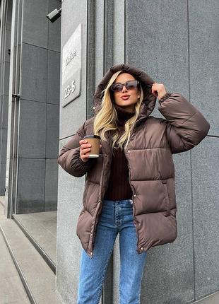 Куртка пуховик зима женская молодежная2 фото