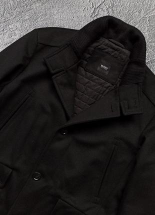 Кашемировое пальто на зиму от hugo boss coxon cashmere black2 фото