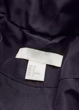 Роскошная зимняя теплющая куртка-дутик чернильного цвета с капюшоном и карманами8 фото