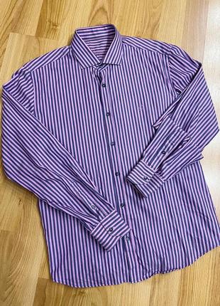 Рубашка frantini с длинным рукавом slim fit