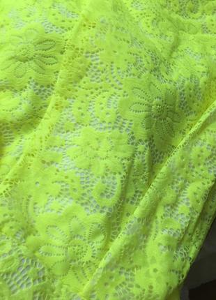 Гипюровая юбка в складку салатовая3 фото