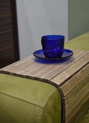 Деревянная накладка, столик, коврик на подлокотник дивана ("винтаж") #2i2ua5 фото