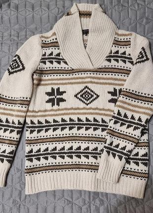 Теплий вовняний светр в орнамент max mara weekend