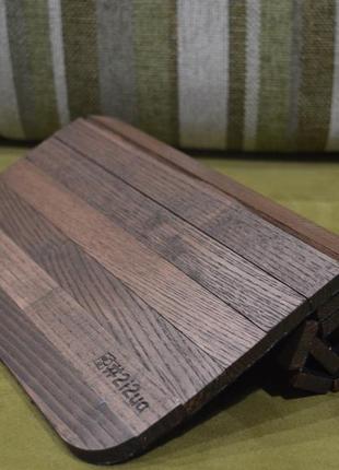 Дерев'яна накладка, столик, килимок на підлокітник дивана ("горіх") #2i2ua2 фото