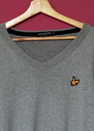 Lyle & scott, рр xl свитер из длинноволоконного хлопка pima