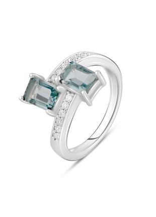 Серебряное кольцо с топазом лондон блю 2.165ct (18см размер) 2109952