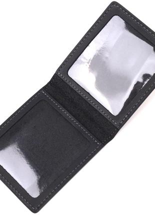 Надежная обложка из винтажной кожи для удостоверения участника боевых действий зсу grande pelle 16758 черная3 фото