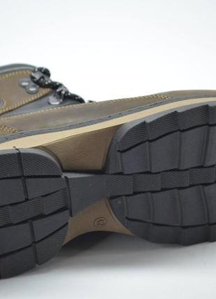 Чоловічі зимові шкіряні черевики коричневі ferum 26