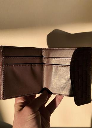 Плетеный винтажный кошелек в стиле bottega 🤎2 фото