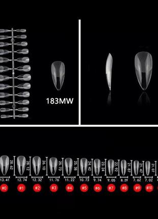 Гелевые типсы для наращивания ногтей 24 шт.1 фото