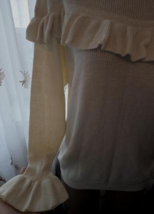 Вязаный свитер молочного цвета, размер 36-382 фото