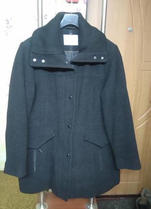 80% высококачественная шерсть! шикарное стильное полупальто куртка canda р.22 (германия)1 фото