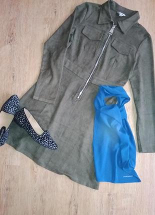 Платье цвета хаки  спандексразмер указан 8 подойдет на 10