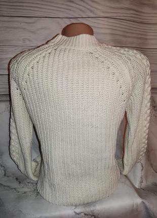Белый женский вязаный свитер, 42-445 фото