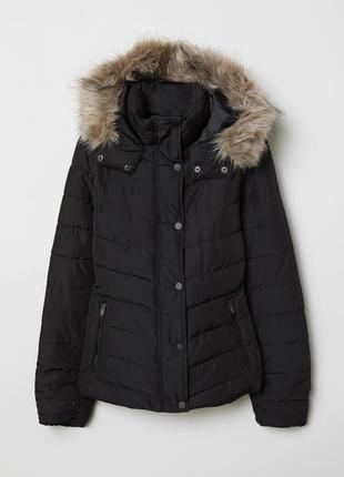 Куртка жіноча , утеплена демісезон чорна 38/6 h&m 0634727001