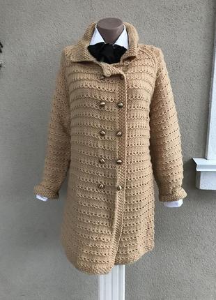 Трикотаж,теплий кардиган,в'язане,фактурне пальто,кофта,великий розмір,ексклюзив