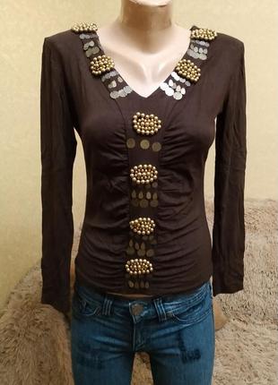 Нарядный свитерок, кофточка, блуза  с отделкой