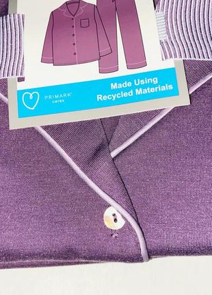 Домашній костюм- піжама в неймовірно красивому бузковому кольорі. кофта- на ґудзиках. розмір: l3 фото