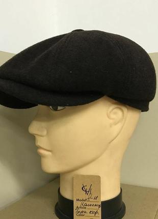 Кепка мужская восьмиклинка хулиганка кашемировая коричневая коричневый теплая comfort head осень зима флис уши