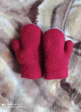 Чудові і теплі рукавички для дівчаток2 фото
