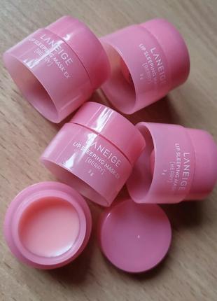 Оригінал! нічна маска для губ laneige lip sleeping mask berry лісові ягоди, 3грами