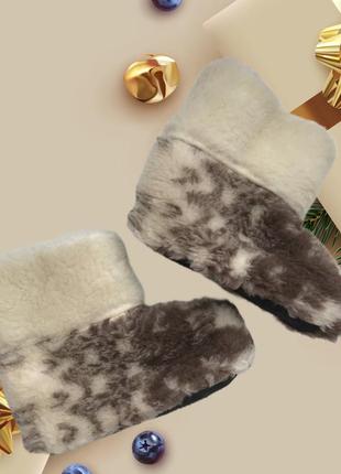 Тёплые меховые домашние сапожки