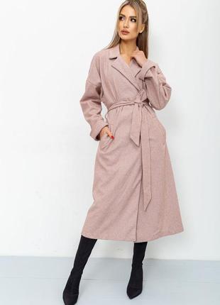 Пальто женское цвет бежево-розовый