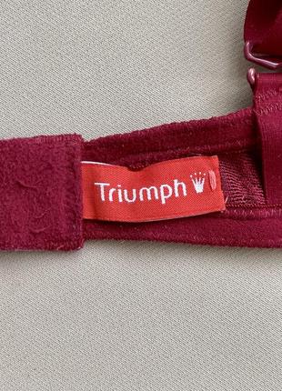 Малиновий бюстгальтер з гладкою вишивкою triumph7 фото