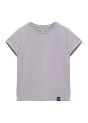 Жіноча повсякденна бавовняна футболка сірого кольоу chikiss clv 002/002